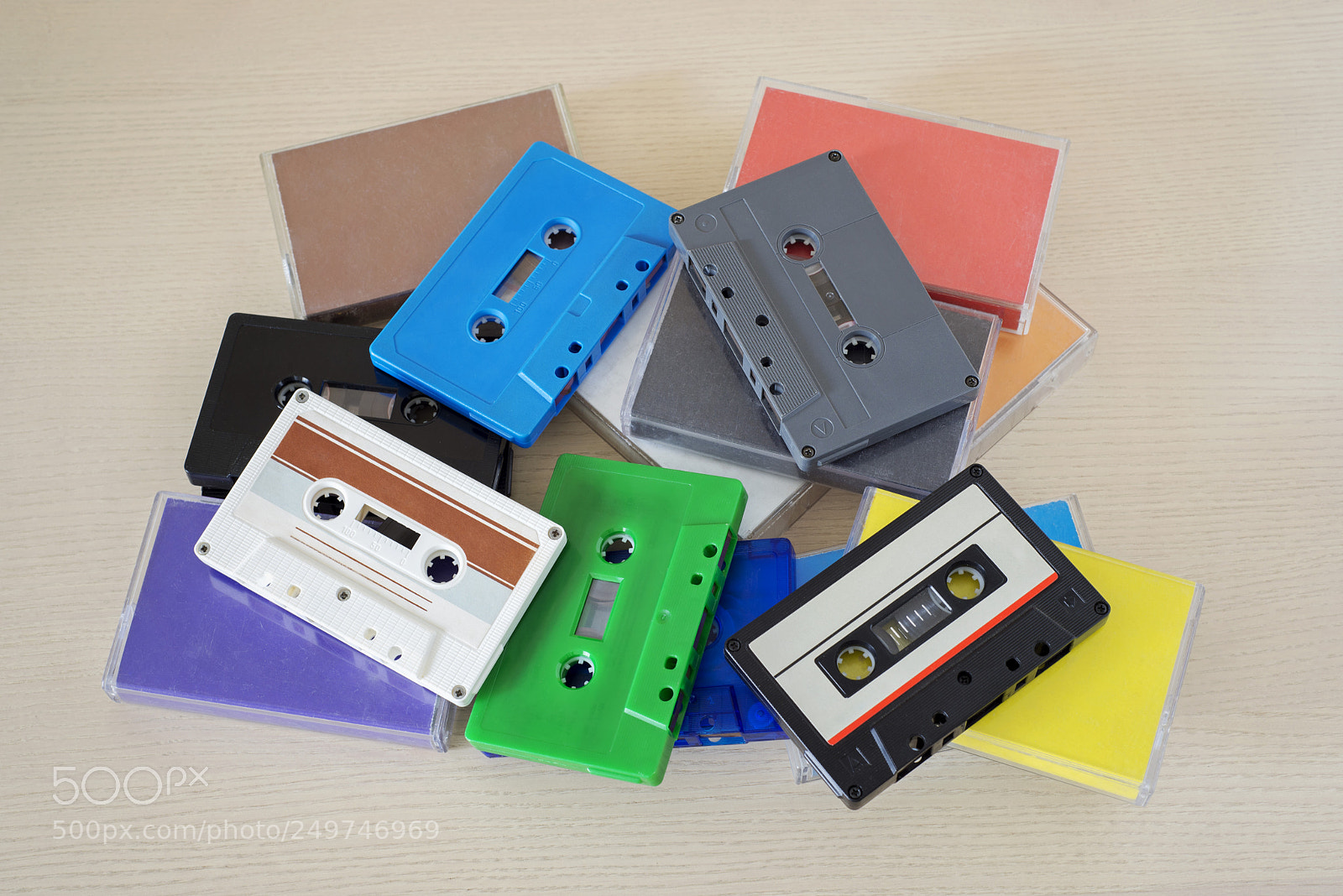 Nikon D610 sample photo. Retro audio tapes on photography