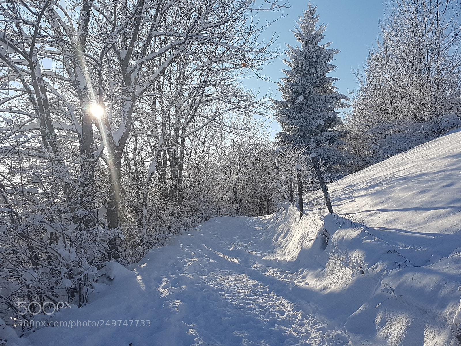 Samsung Galaxy S7 sample photo. Chemin de neige photography