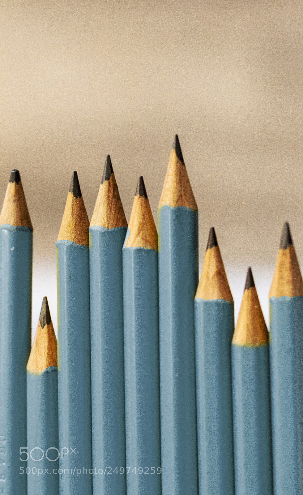 Nikon D3200 sample photo. Sharp blue pencils photography