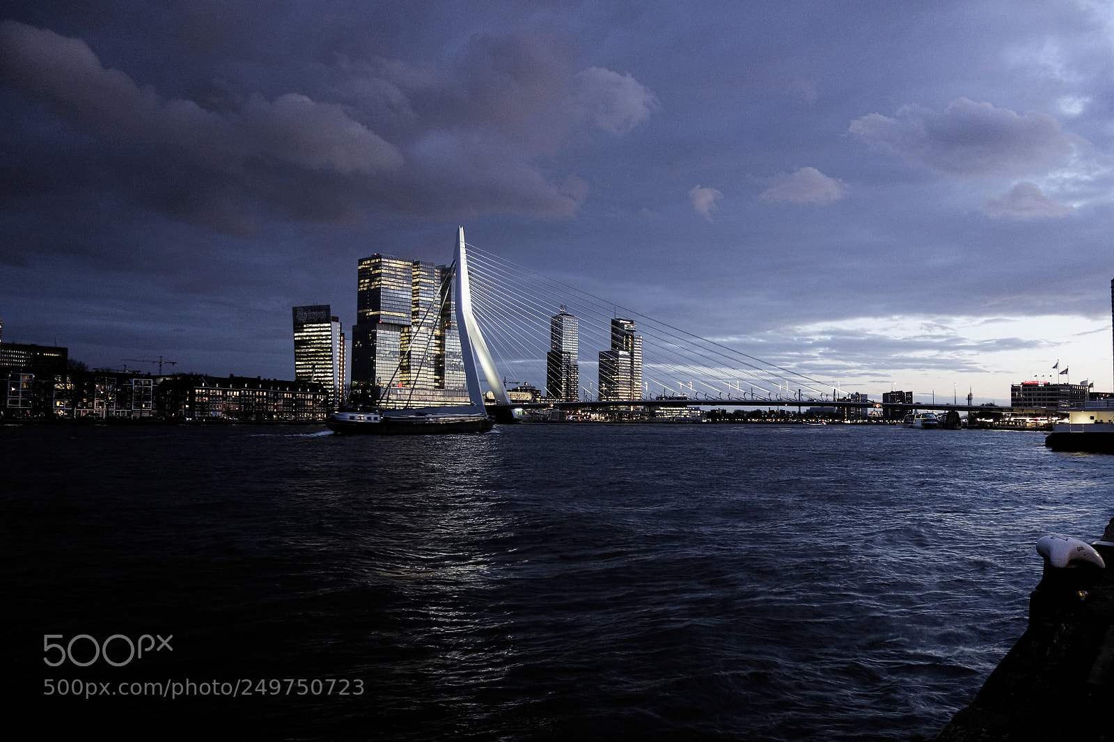 Sony Cyber-shot DSC-RX100 II sample photo. Nightfall over rotterdam photography