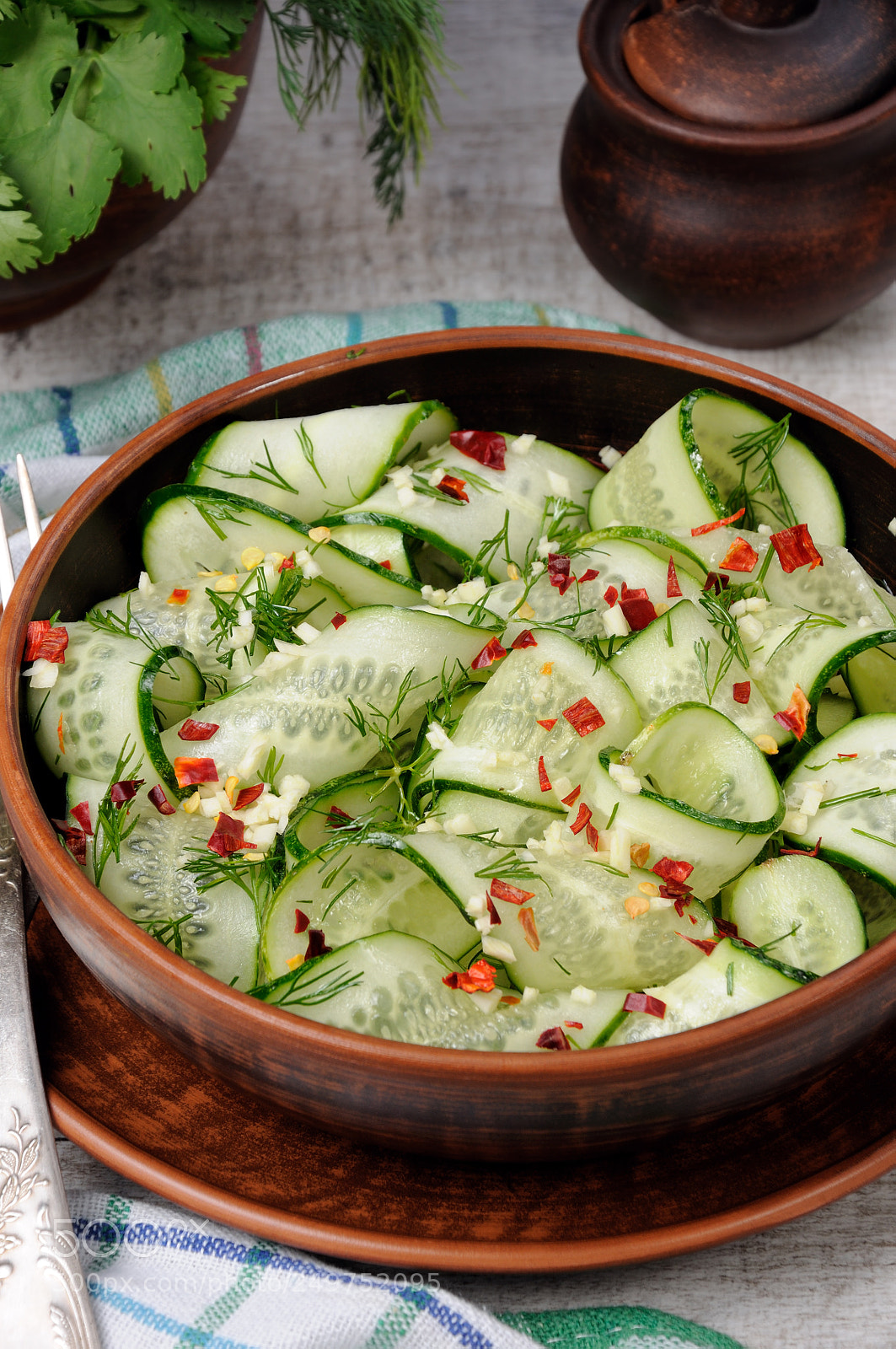 Nikon D90 sample photo. Cucumber spicy salad photography