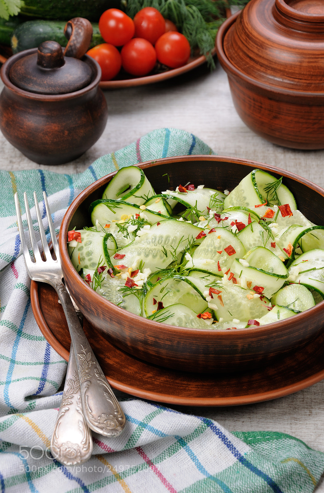 Nikon D90 sample photo. Cucumber spicy salad photography