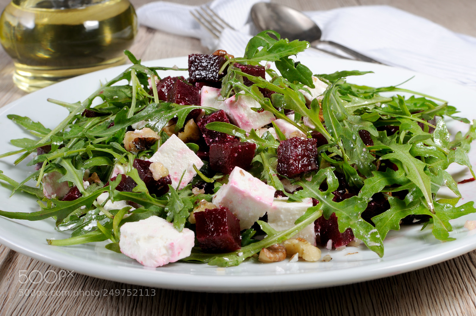 Nikon D90 sample photo. Roasted beets, arugula, cheese photography