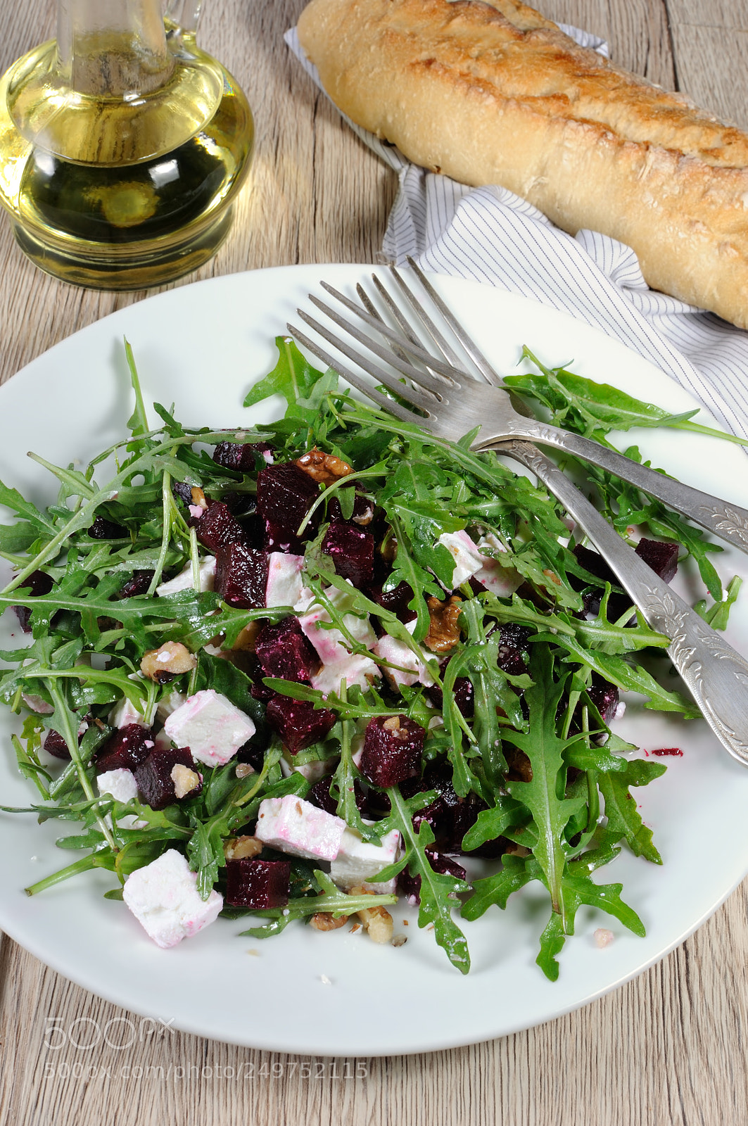 Nikon D90 sample photo. Roasted beets, arugula, cheese photography