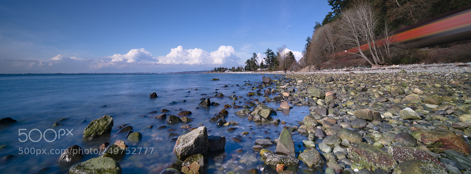 Sony a7R III sample photo. Train by the water photography