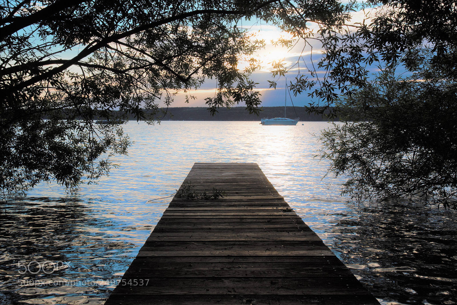 Canon EOS 50D sample photo. Sunset at lake ammersee photography