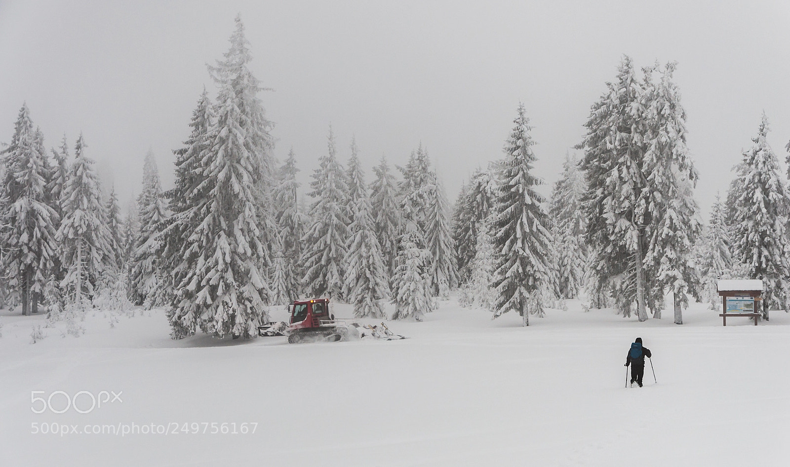 Nikon D90 sample photo. Man vs snowcat photography
