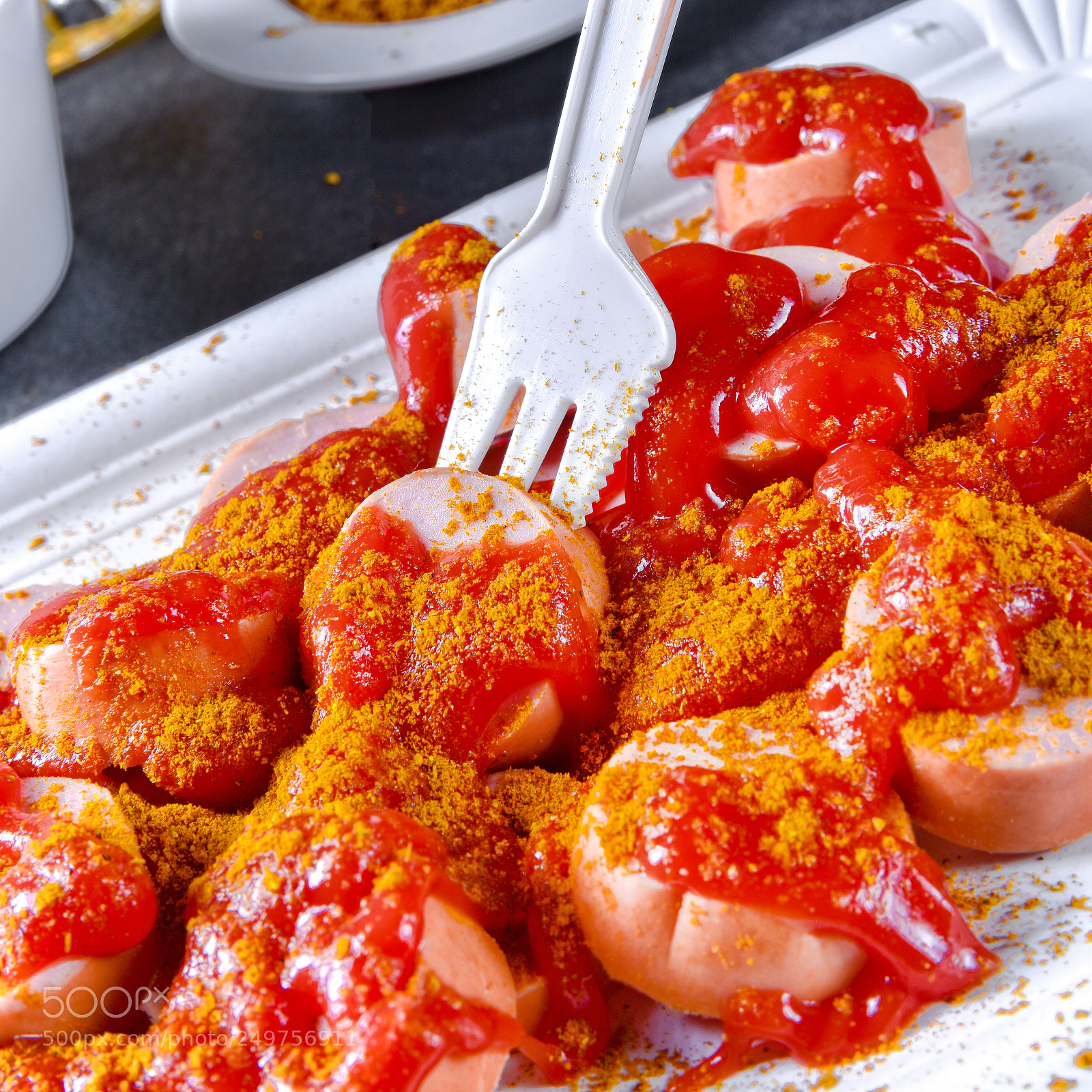 Nikon D810 sample photo. Curry bockwurst with beer photography