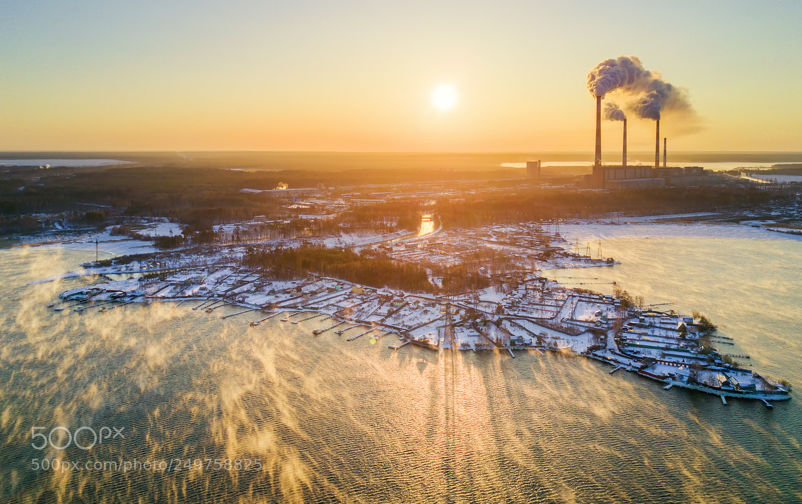DJI FC220 sample photo. Industrial morning photography