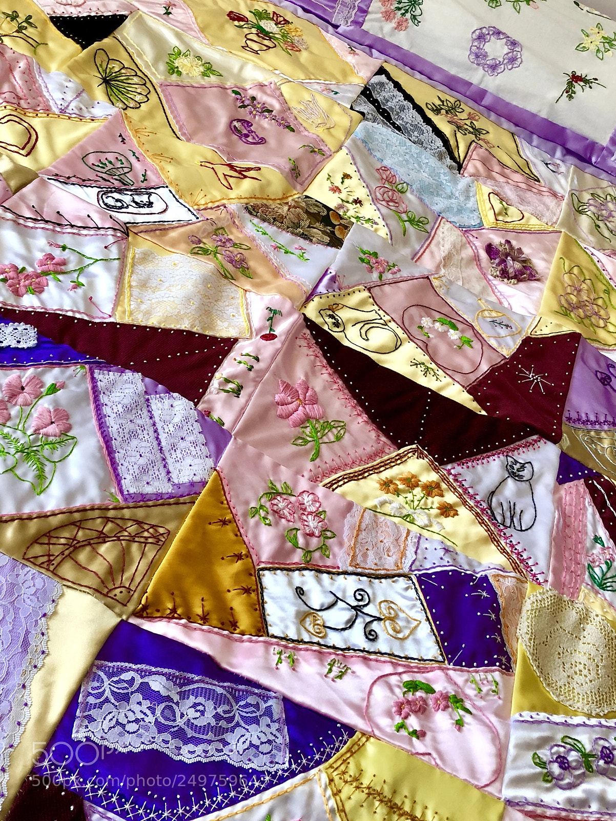 Apple iPhone X sample photo. Handmade patchwork quilt  photography