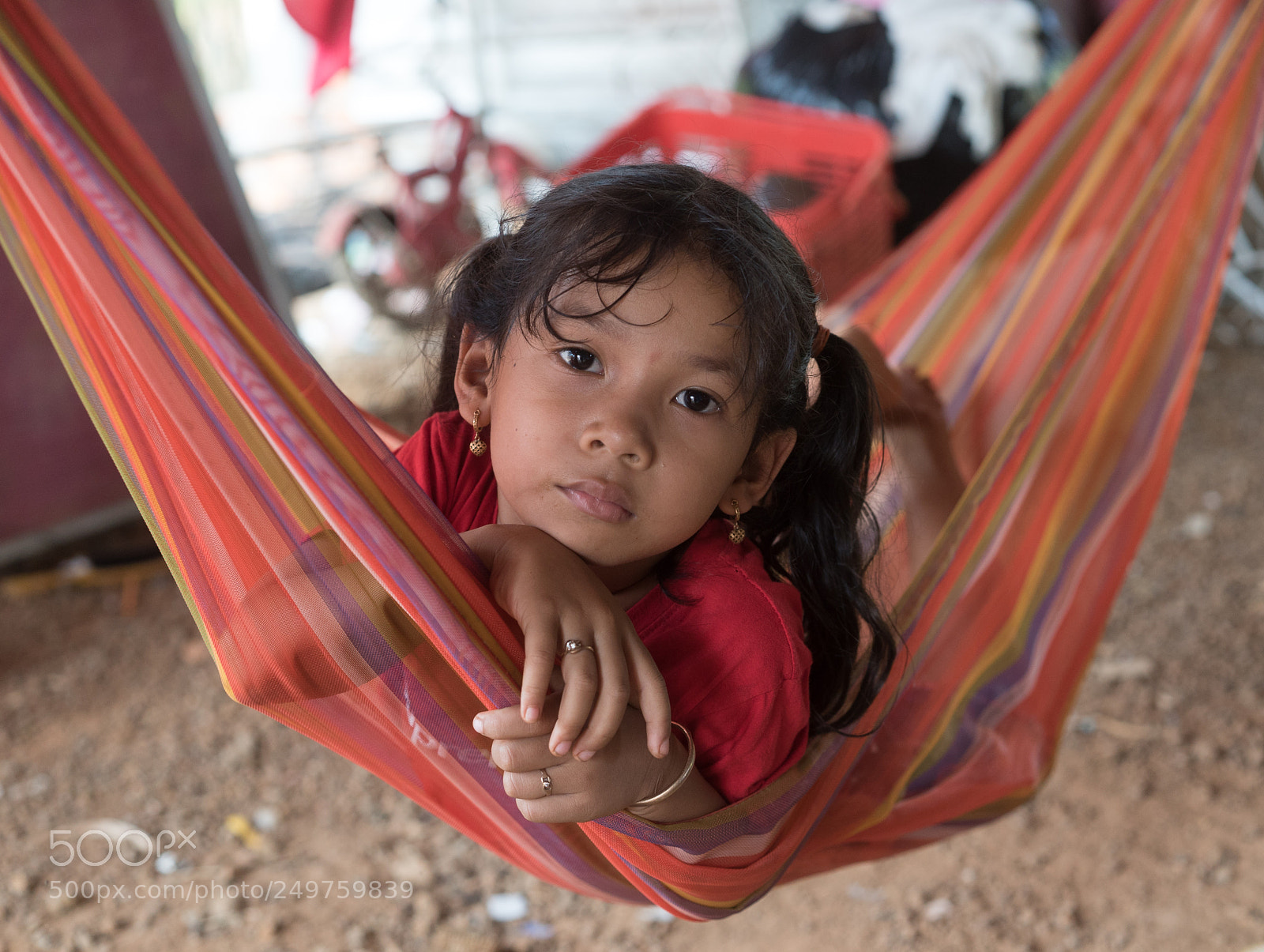 Sony a7S sample photo. Khmer girl in hammock photography