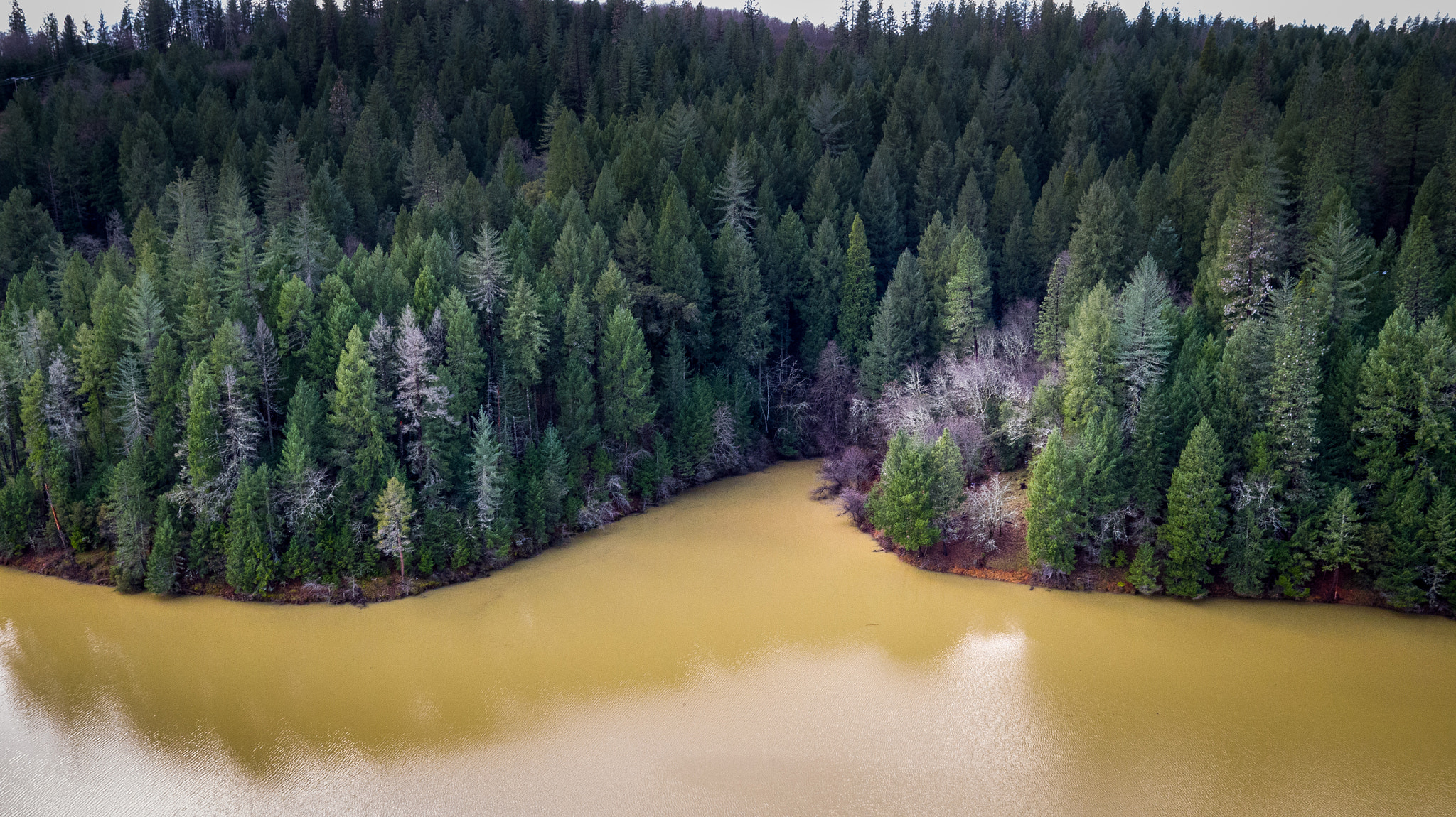 DJI FC550 sample photo. Runoff colors lake photography