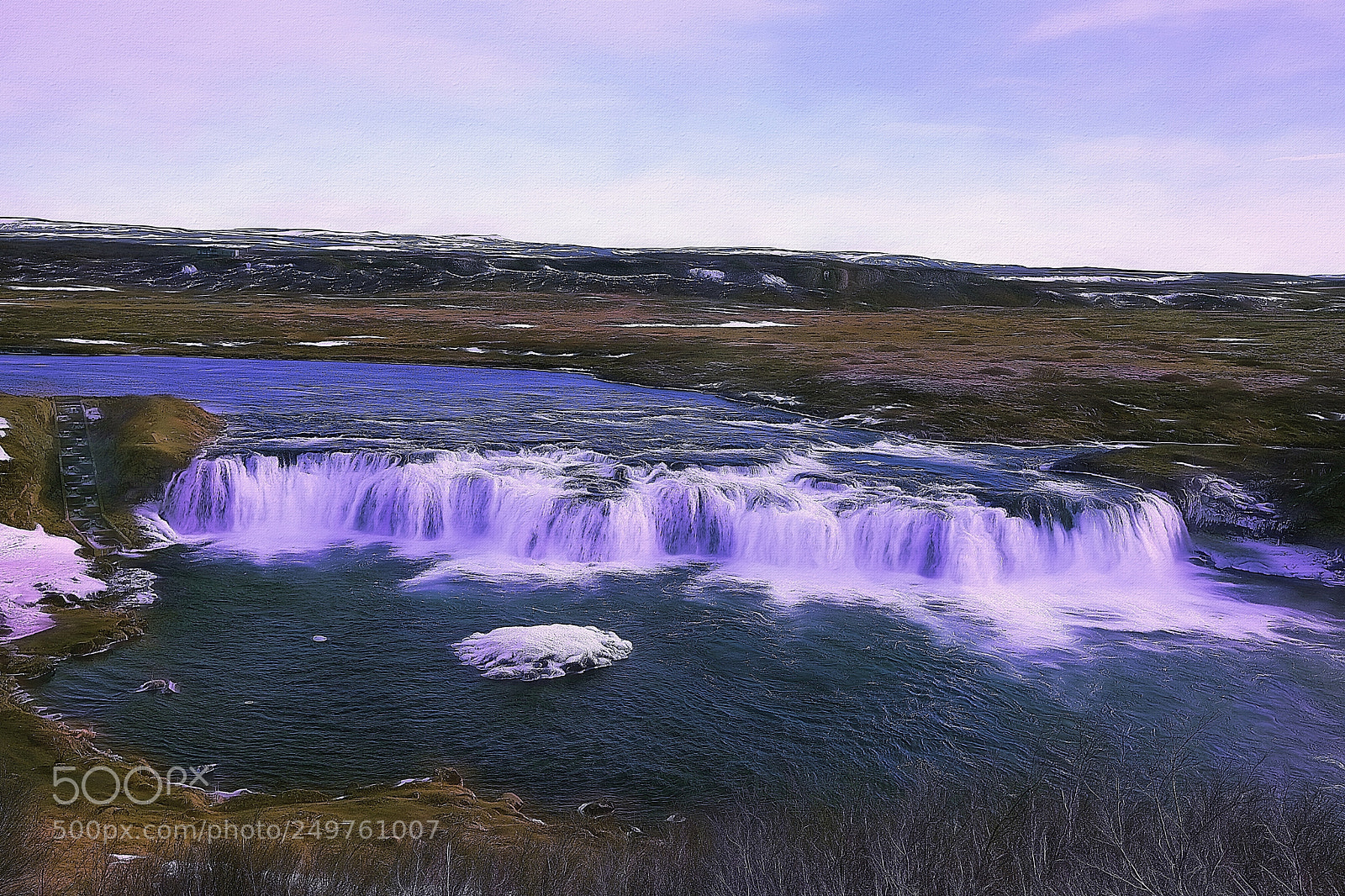 Canon EOS 5D Mark IV sample photo. Faxifoss waterfall with salmon photography