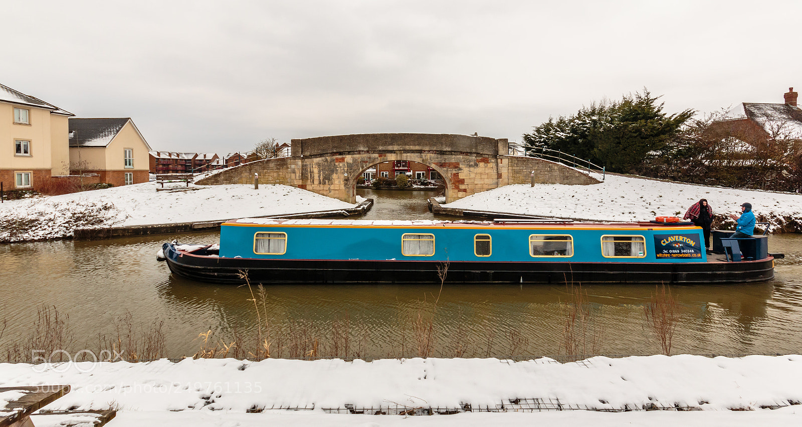 Canon EOS 70D sample photo. Staverton canal footbridge & narrowboat photography