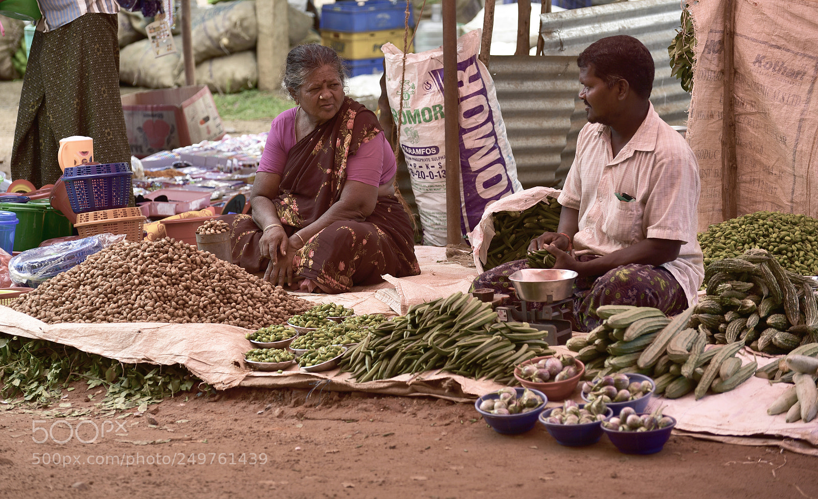 Nikon D750 sample photo. Vegetable vendors .... local market photography