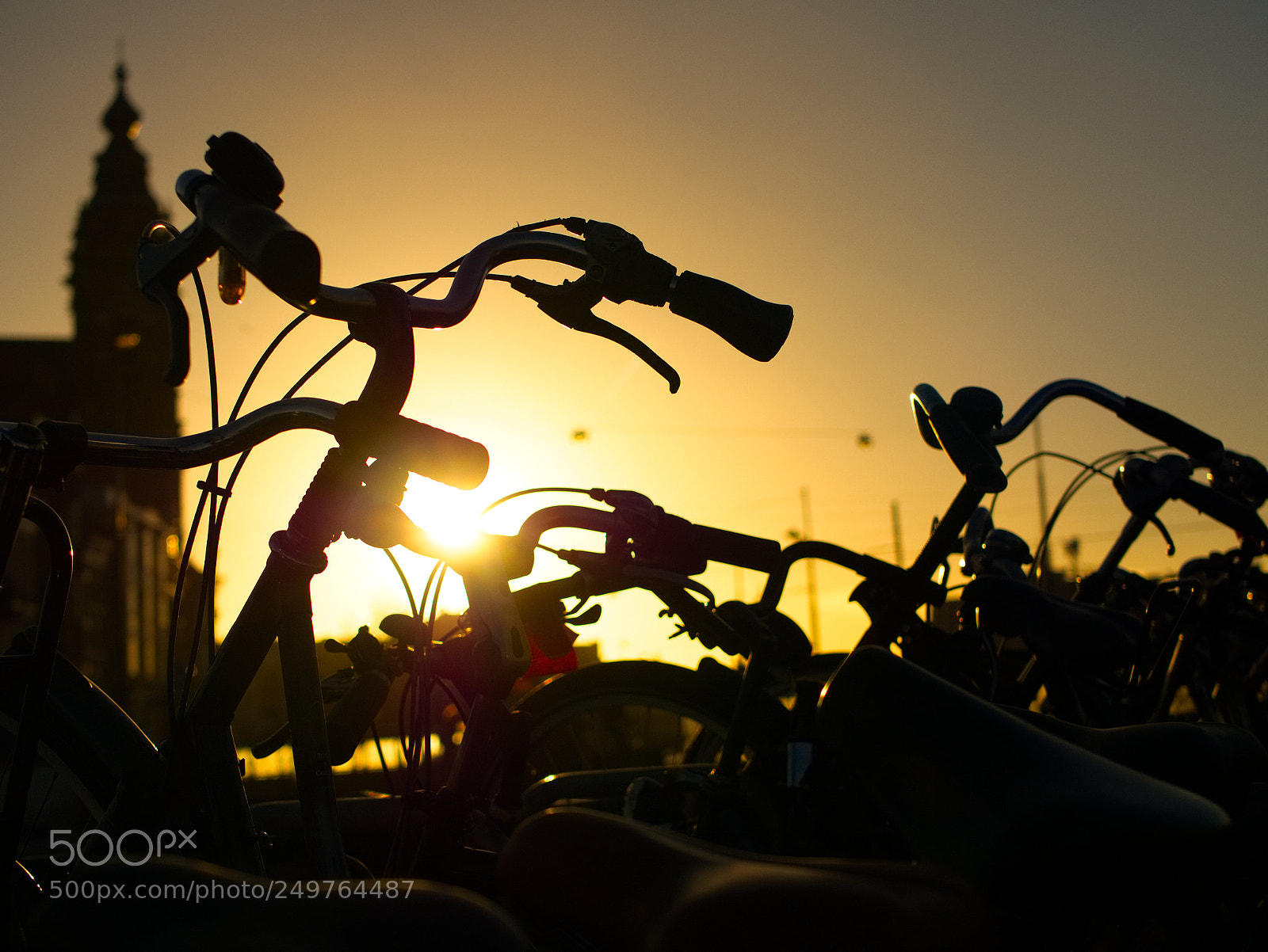 Panasonic Lumix DMC-GX8 sample photo. Amsterdam bikes at sunset photography