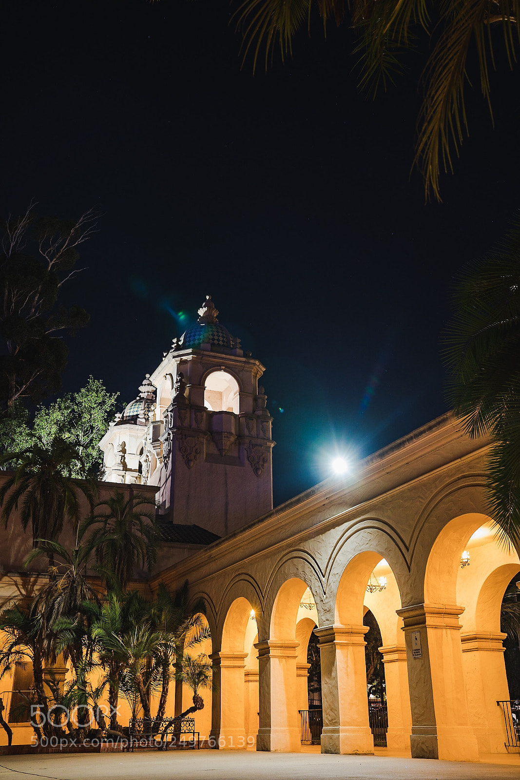 Sony a7R II sample photo. Balboa park night photography