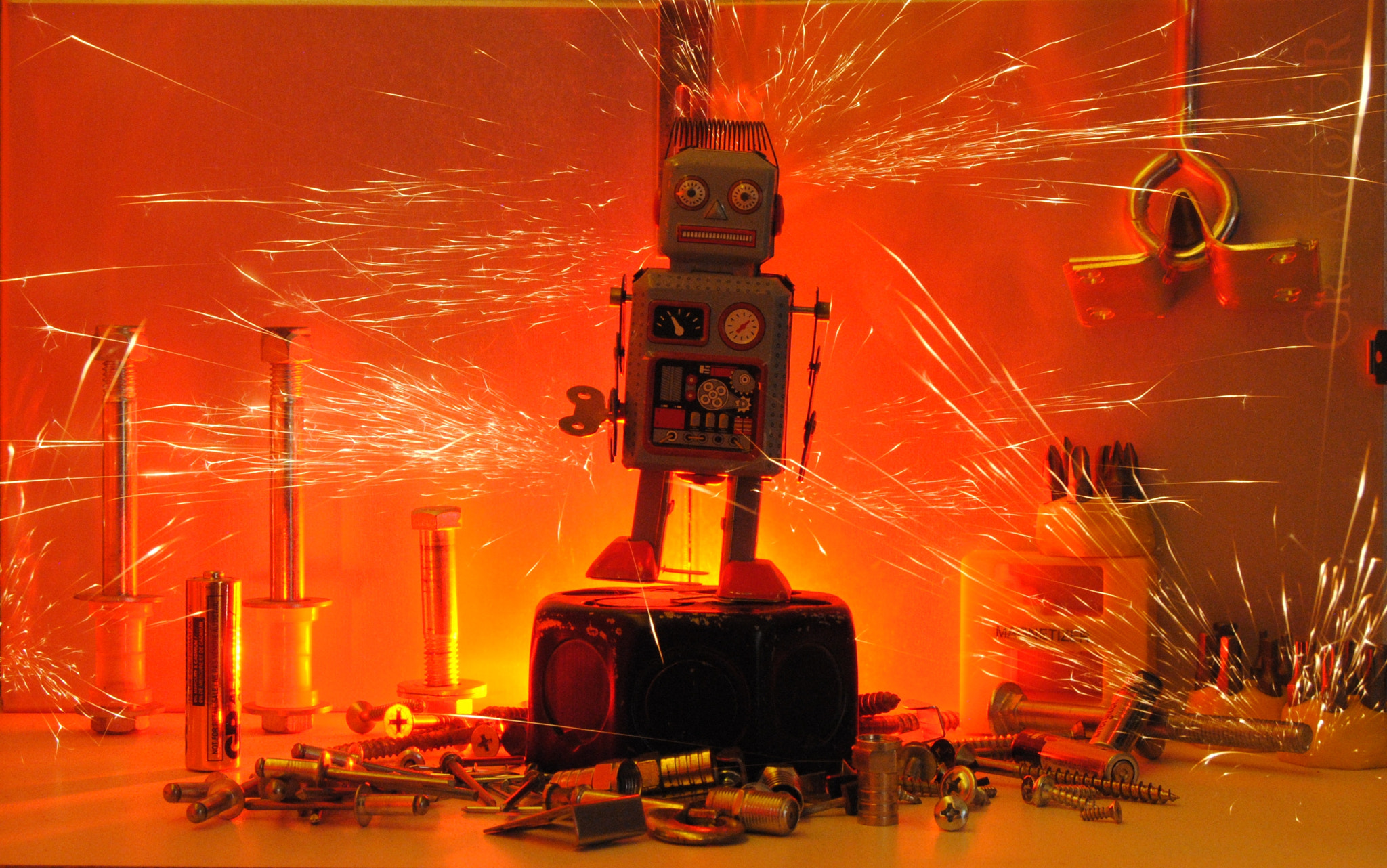 Nikon D3000 sample photo. Sparky robot photography