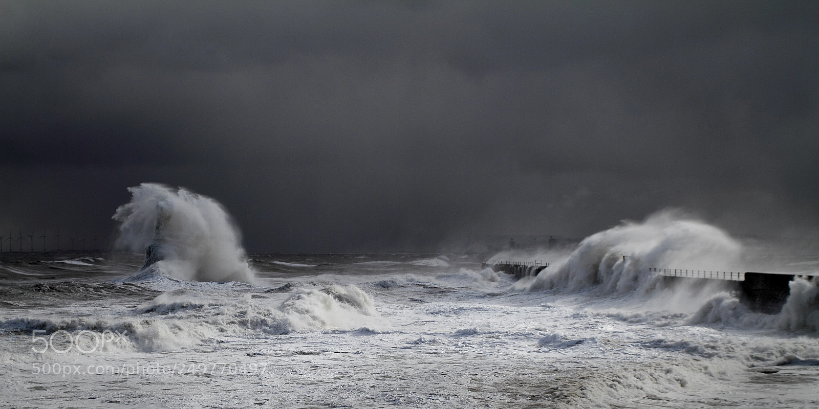 Canon EOS 7D sample photo. Rough seas at hartlepool photography