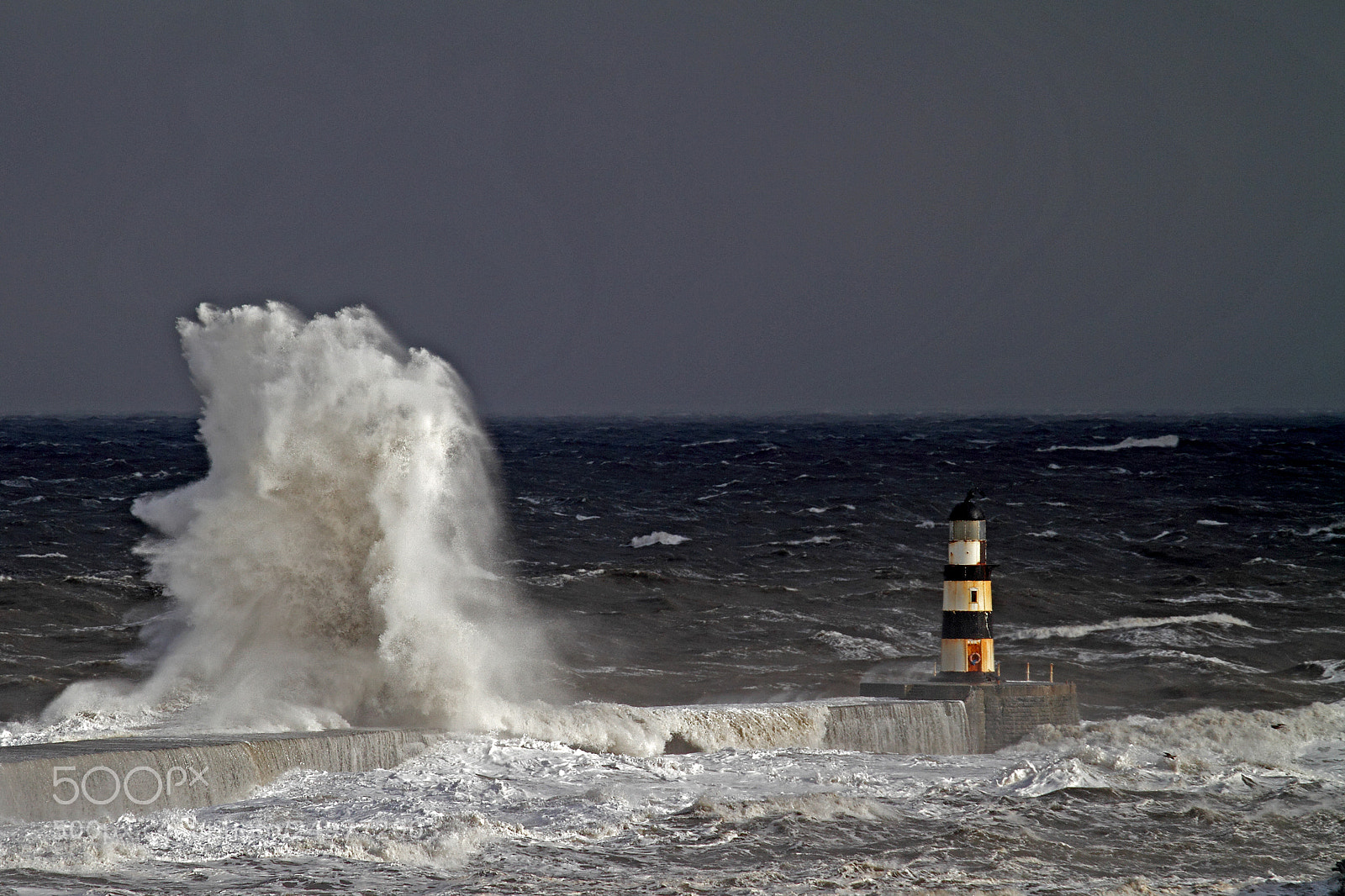 Canon EOS 7D sample photo. Rough seas at seaham photography