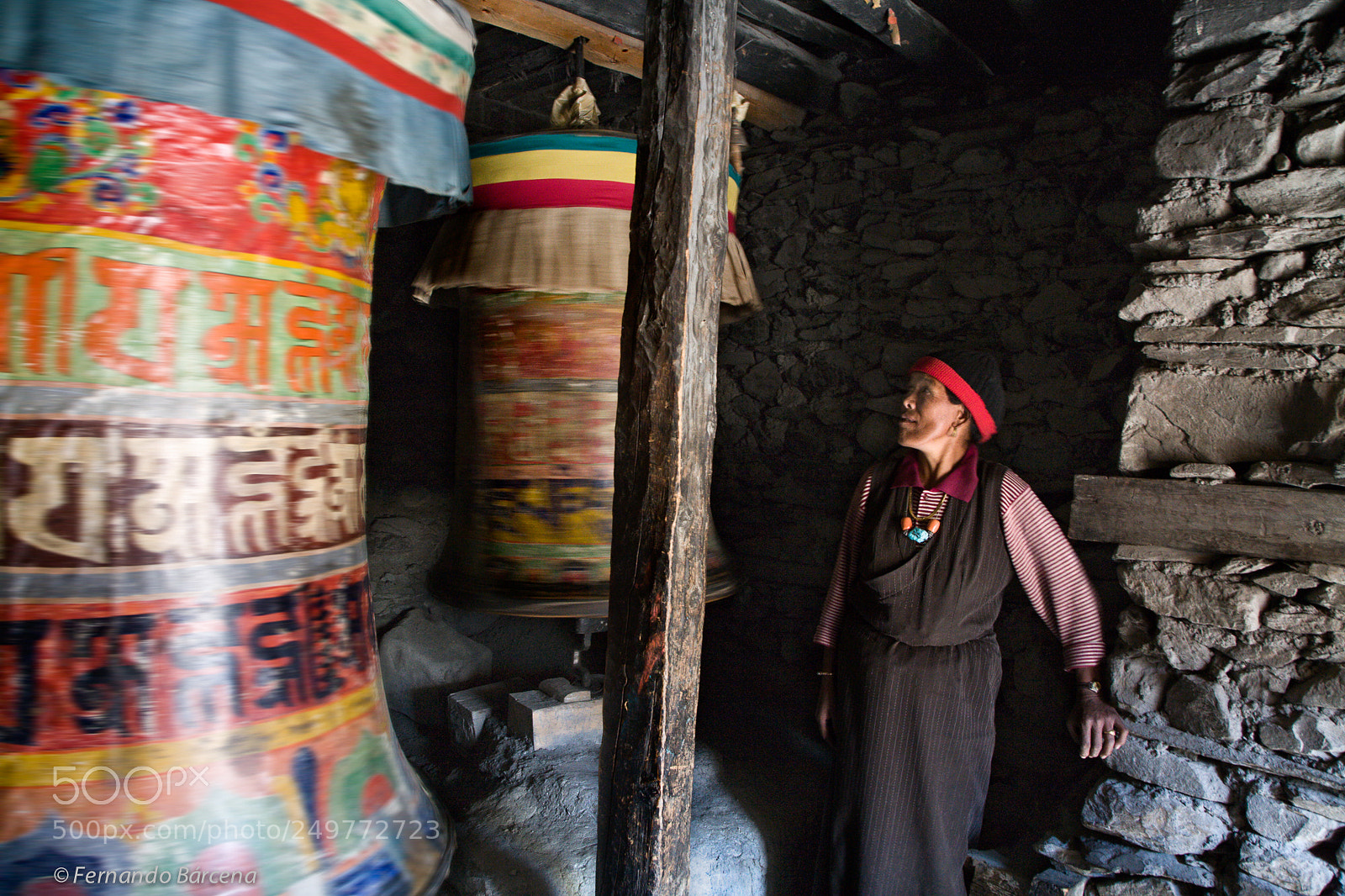 Canon EOS 5D sample photo. Prayer mills. nepal. nov2007. photography