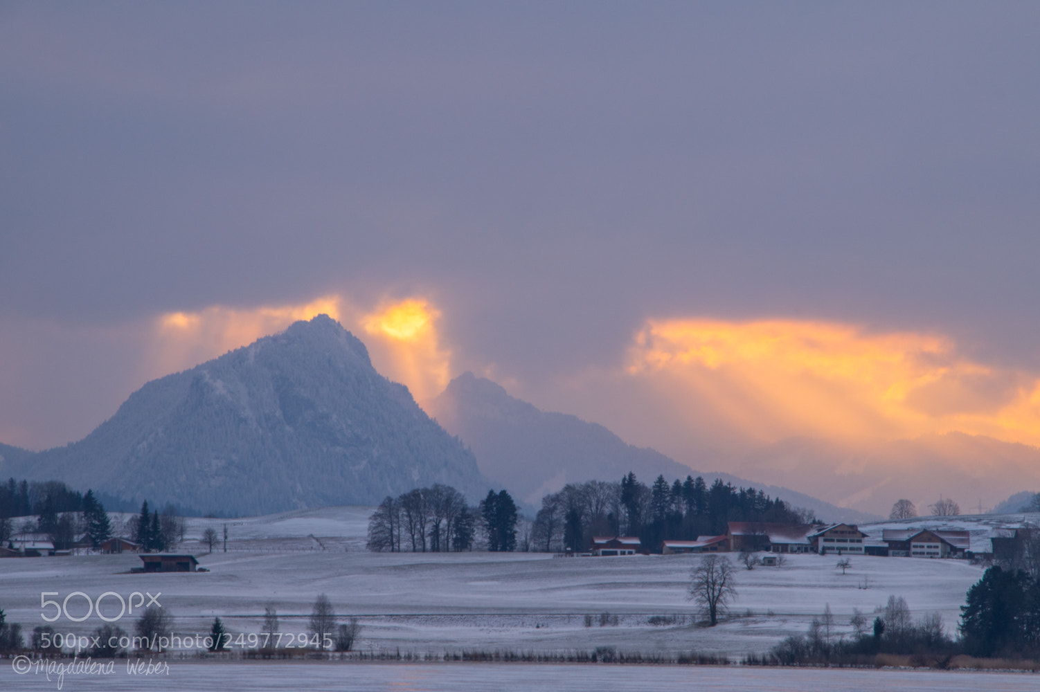 Sony SLT-A58 sample photo. Winterabend im allgäu photography