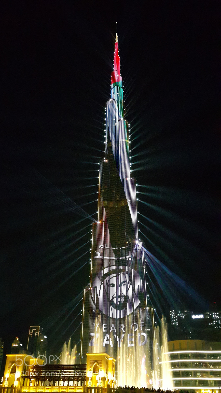 Samsung Galaxy Note4 sample photo. Burj khalifa light show photography