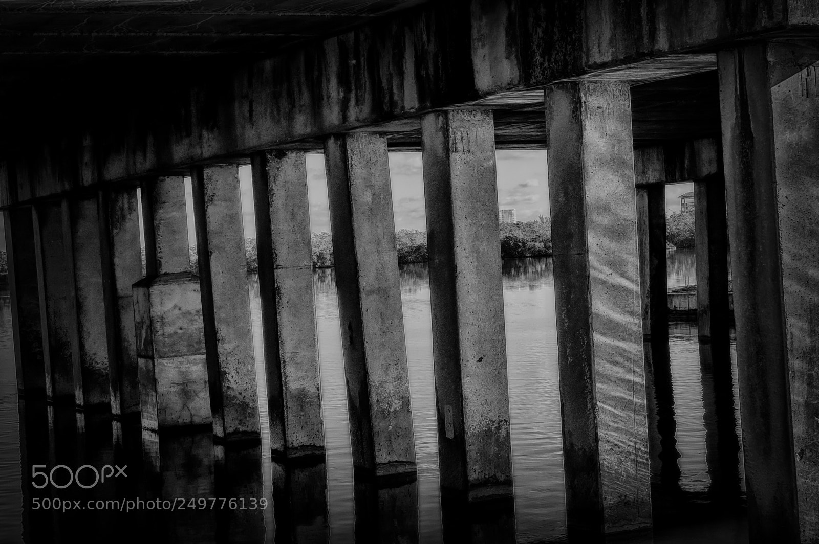 Nikon D3200 sample photo. Pillars in the water photography