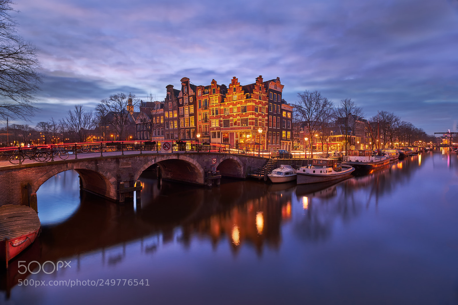 Fujifilm X-T2 sample photo. Papiermolensluis during blue hour photography