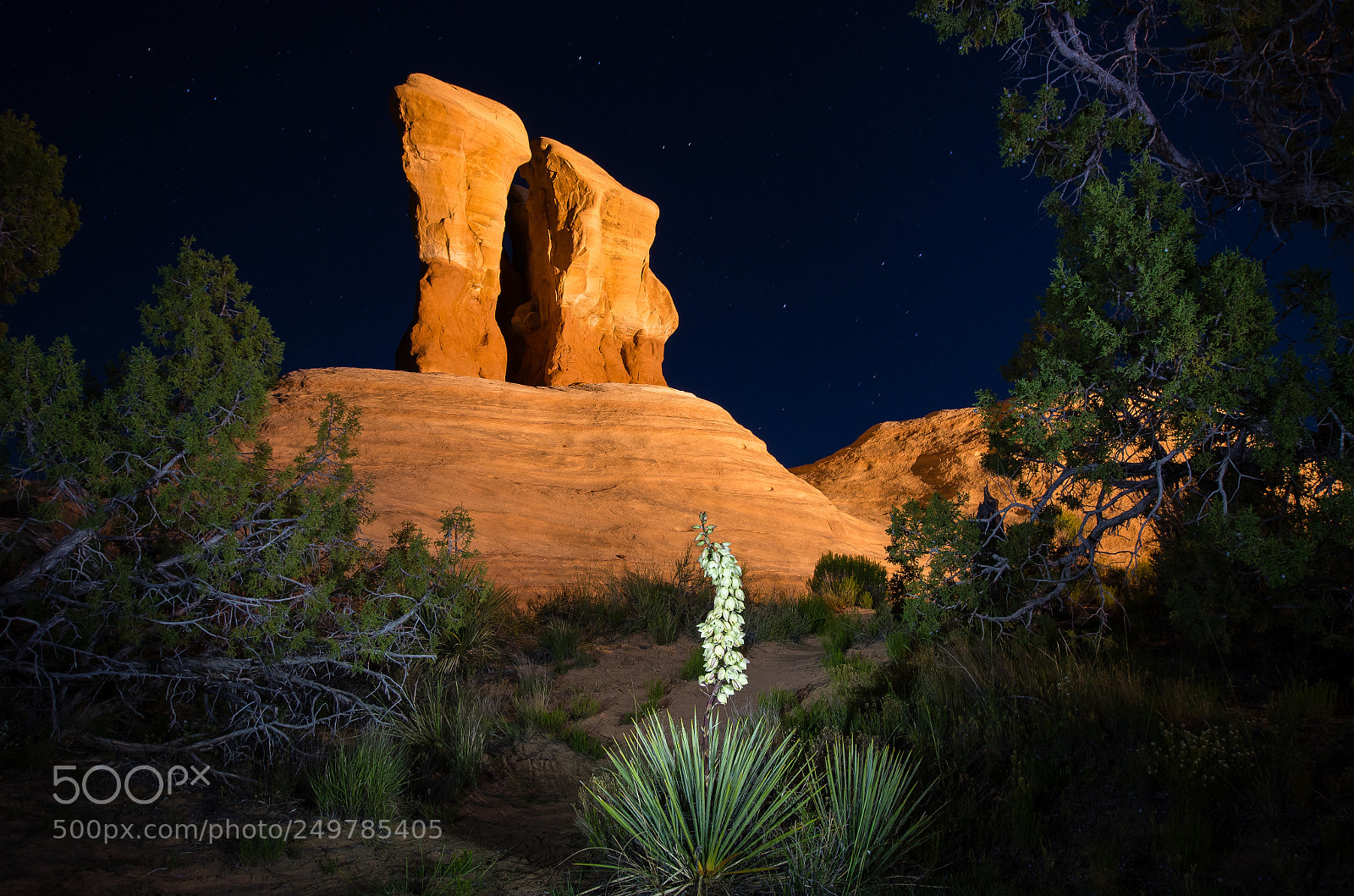 Pentax K-5 II sample photo. Hoodoos at night photography