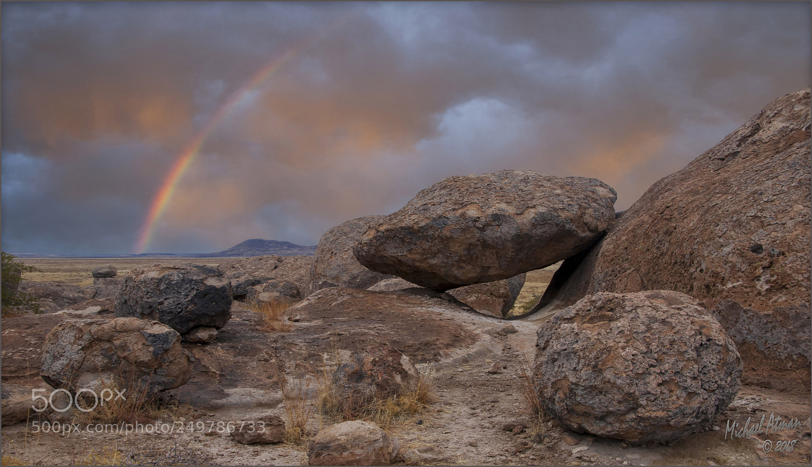 Nikon D200 sample photo. City of rocks rainbow photography
