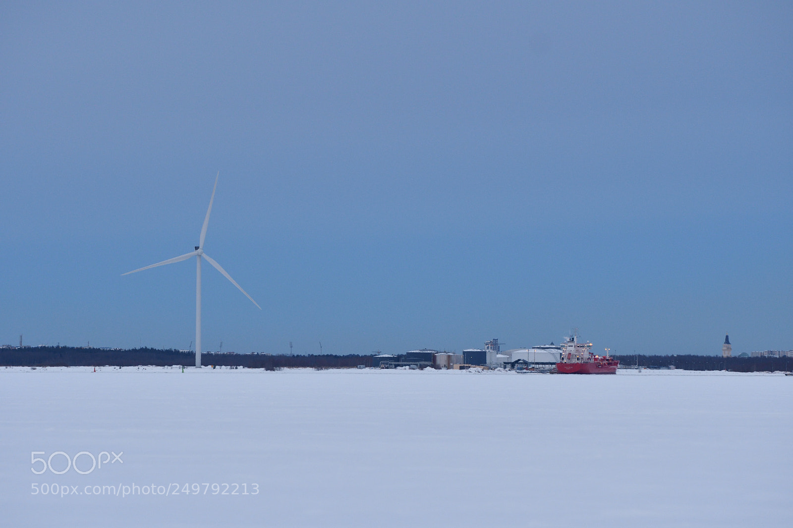 Nikon D500 sample photo. Windmill, ship in harbor photography