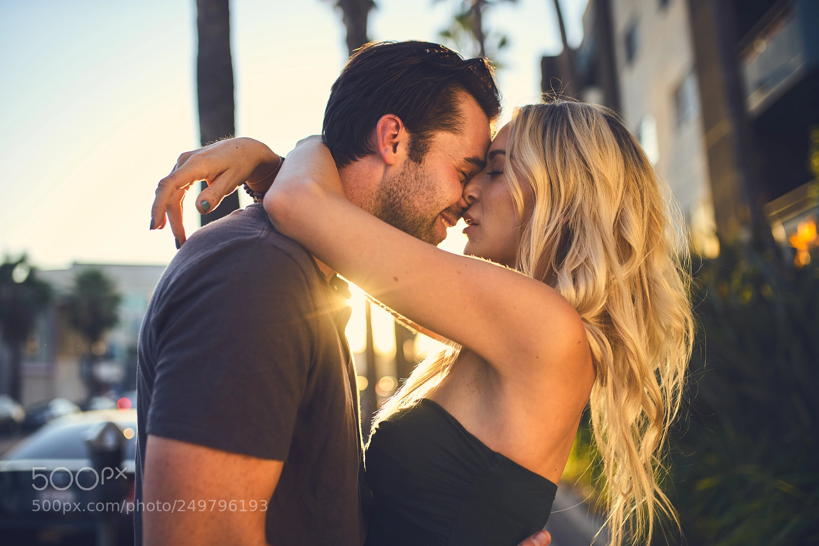 Sony a7R II sample photo. Romantic couple kissing on photography