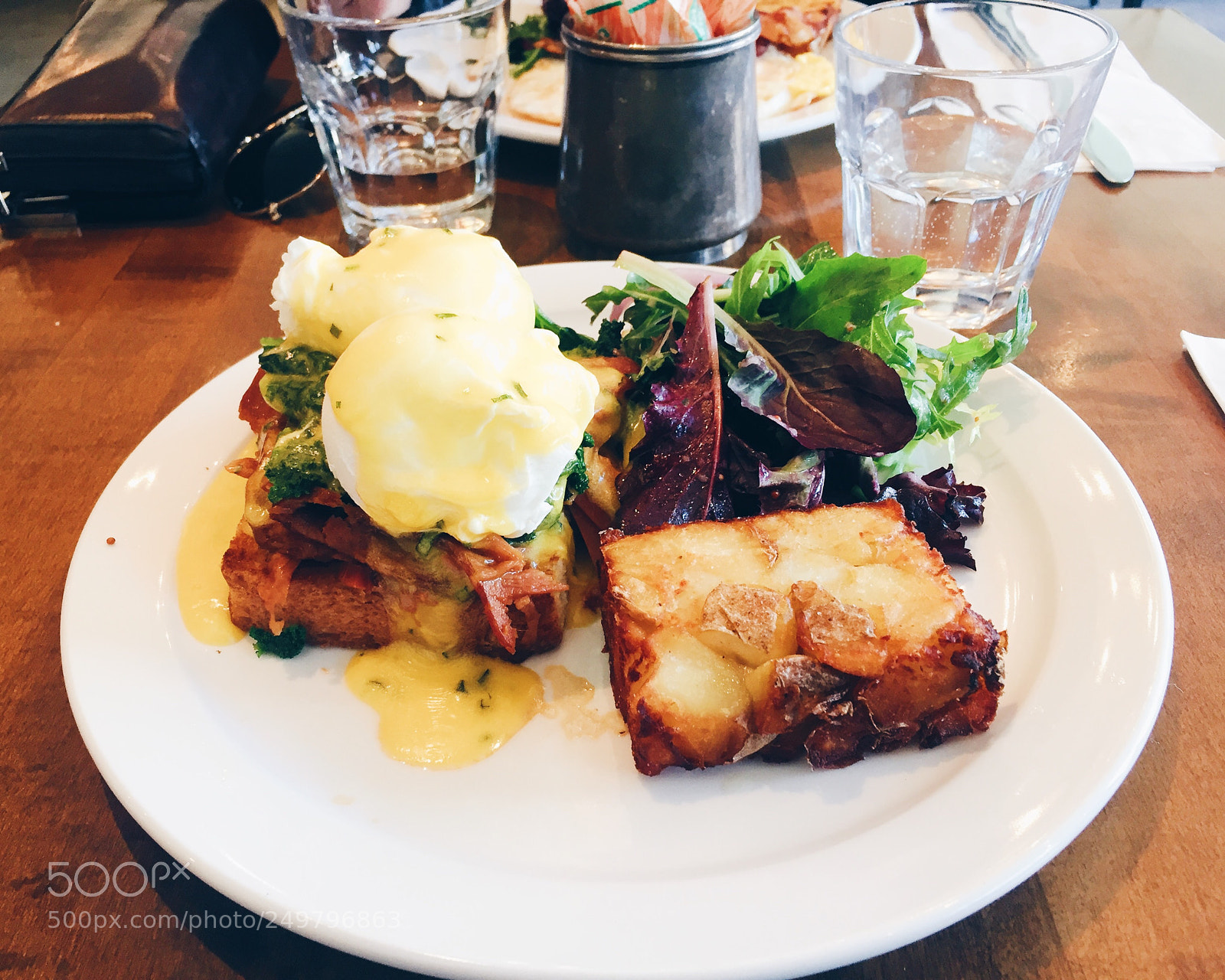 Apple iPhone 6 sample photo. Braised ham benedictine brioche photography