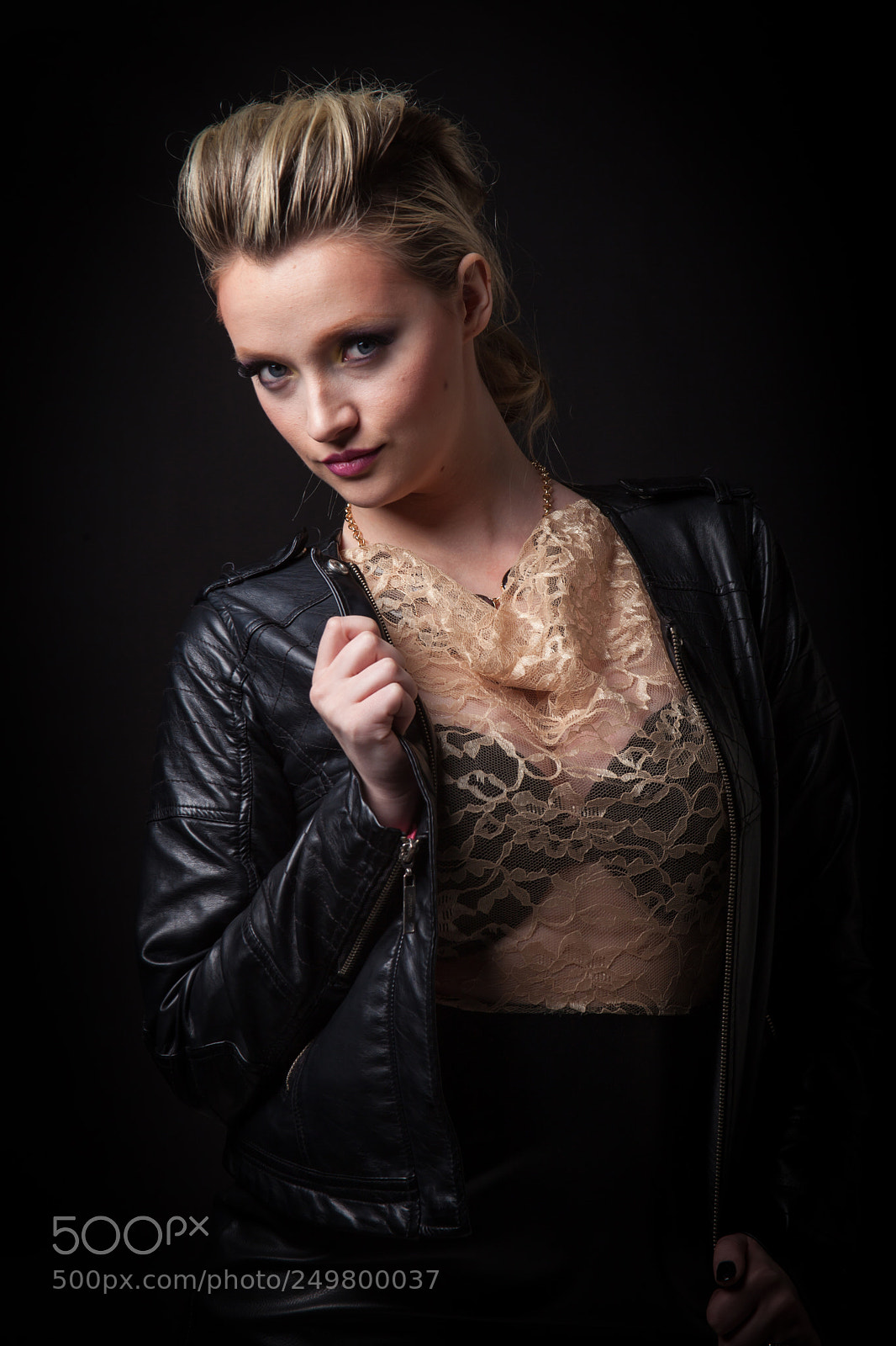 Canon EOS 5D Mark II sample photo. Leather over lace photography