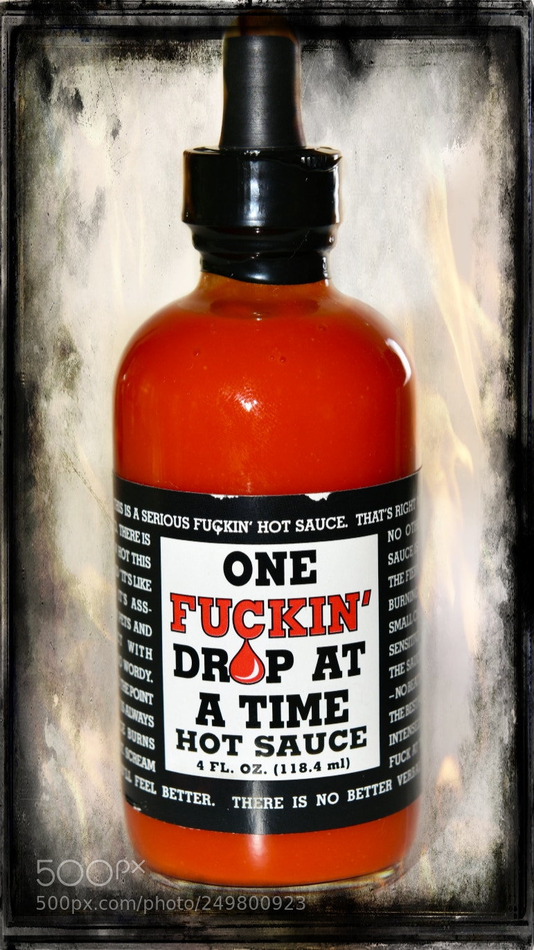 Nikon D810 sample photo. Hot sauce photography