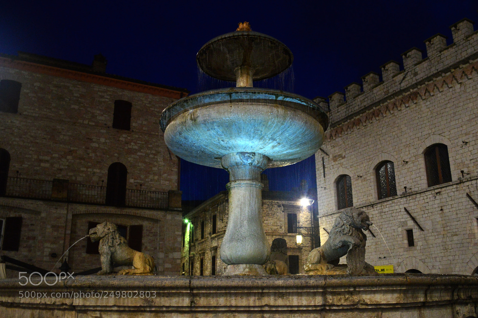 Nikon D3200 sample photo. Blue fountain photography