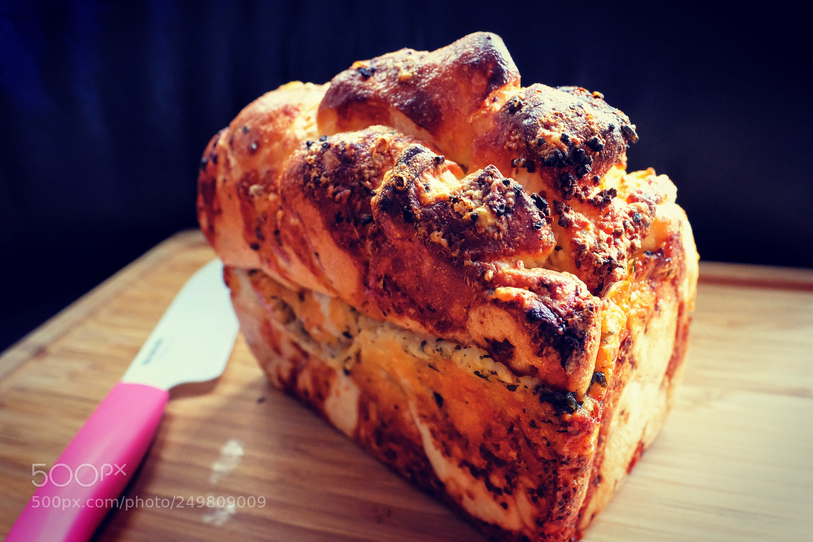 Fujifilm X-T2 sample photo. Bread with cheese,garlic and photography