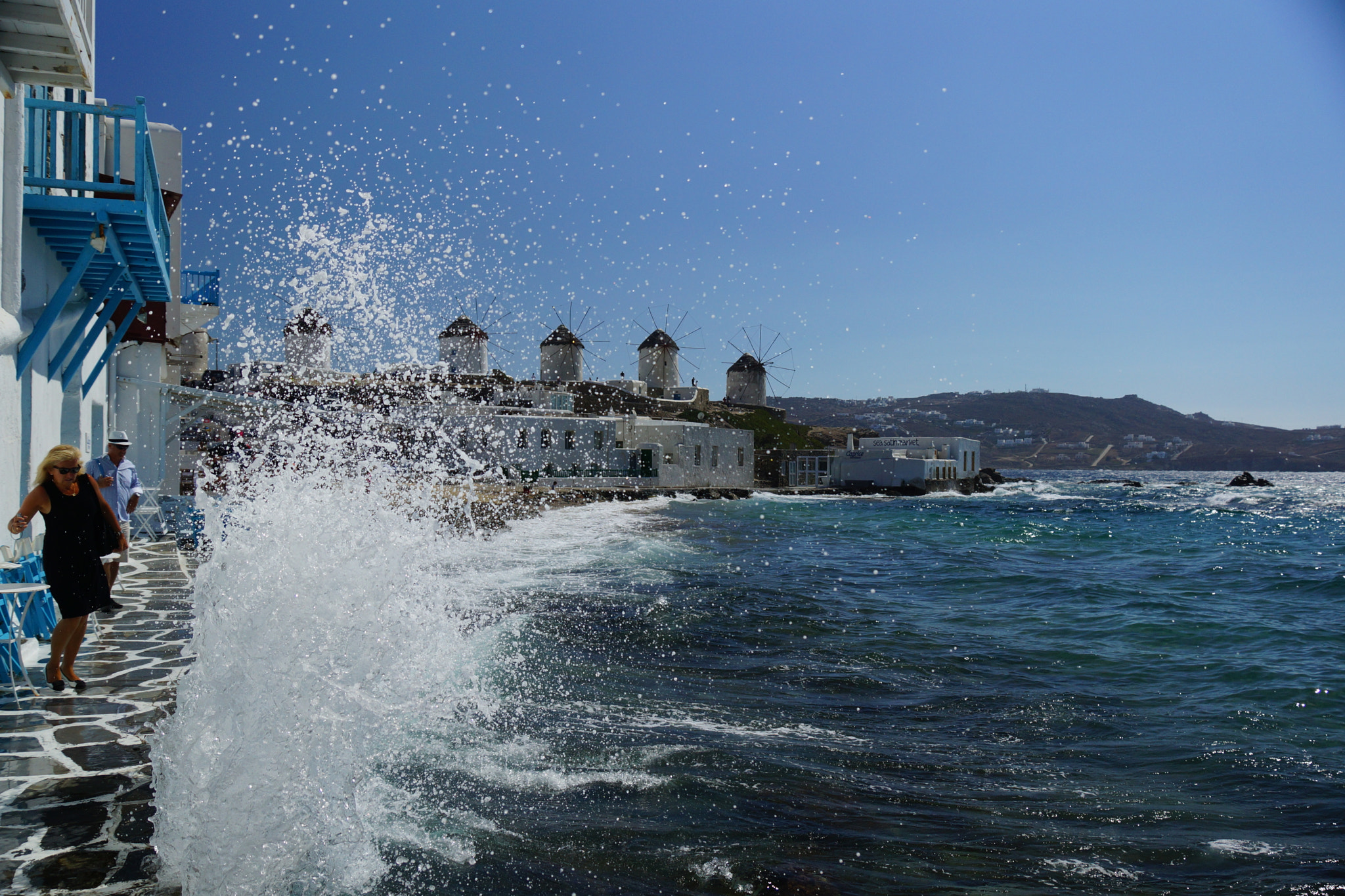 Sony SLT-A77 + Sony DT 16-50mm F2.8 SSM sample photo. Mykonos - white splash! photography