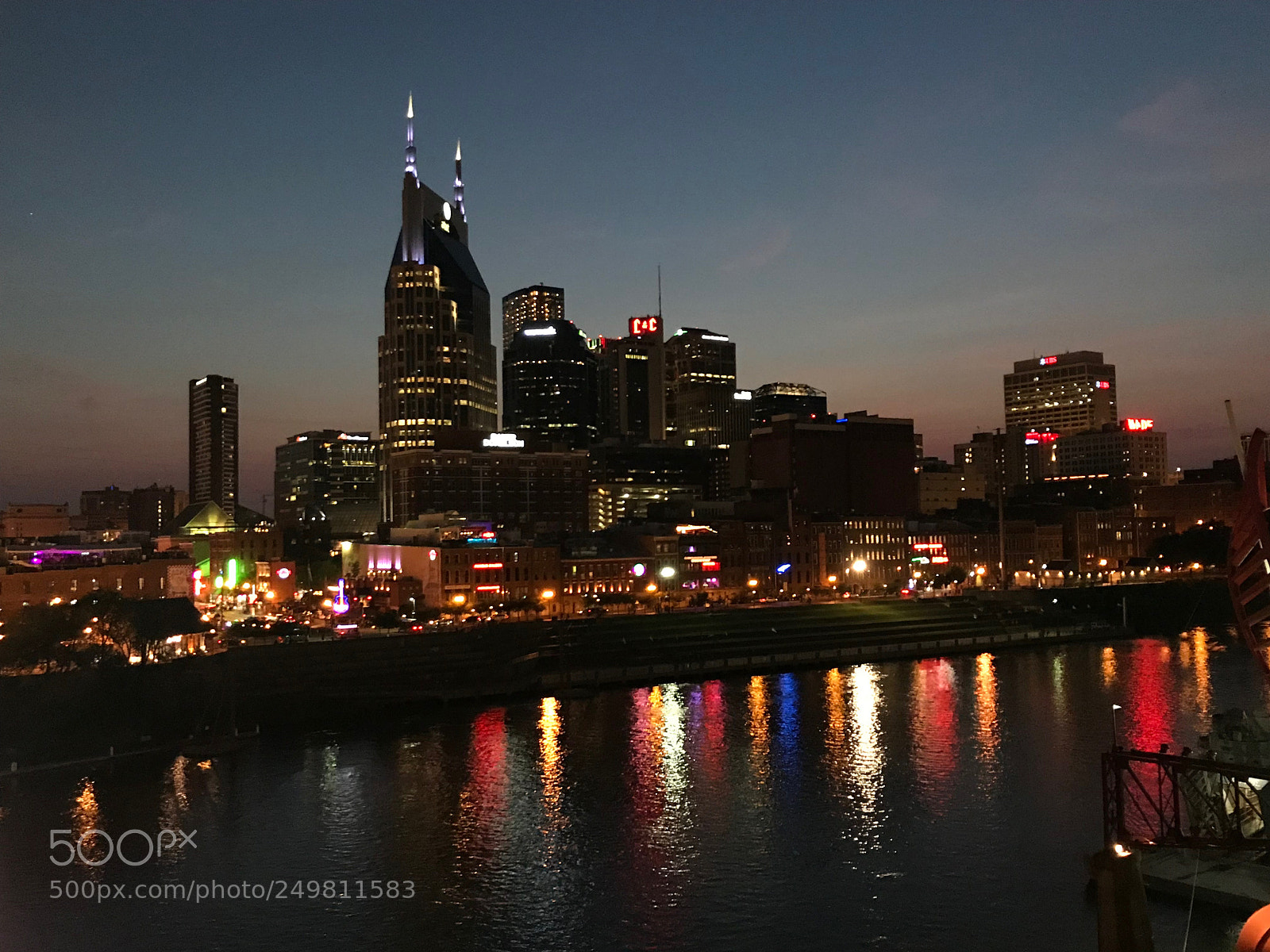 Apple iPhone 7 Plus sample photo. Nashville @night photography