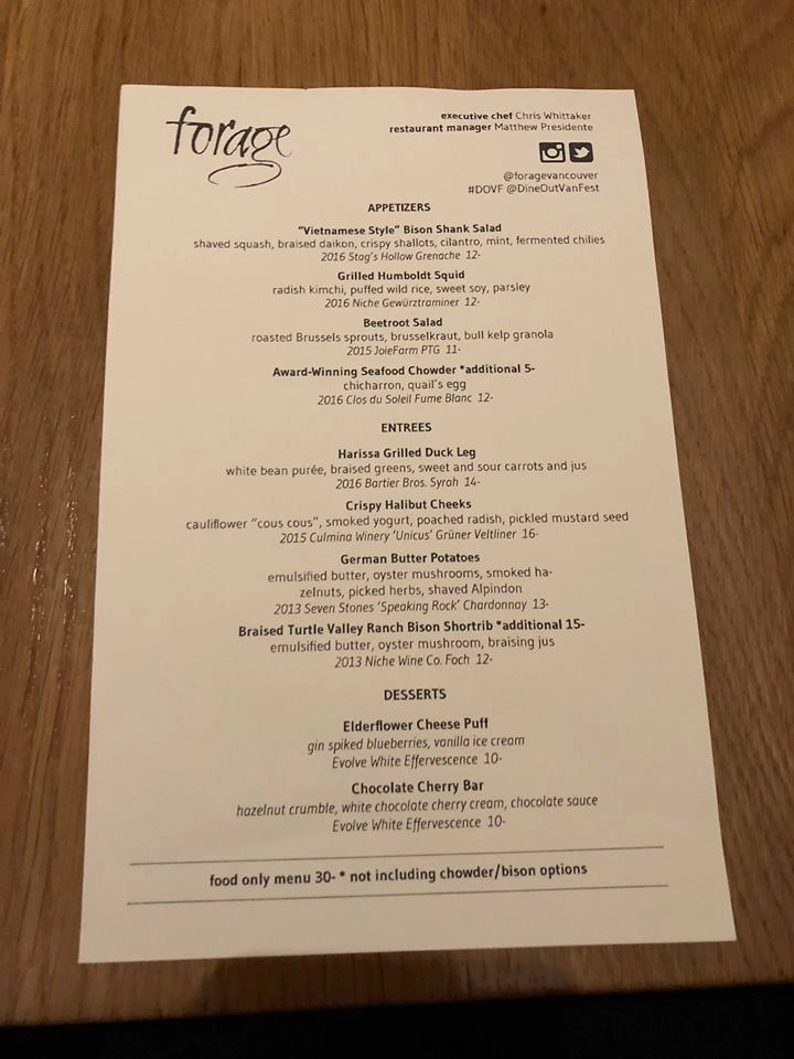 Forage Dine Out Vancouver 2018 Every Day is a Food Day