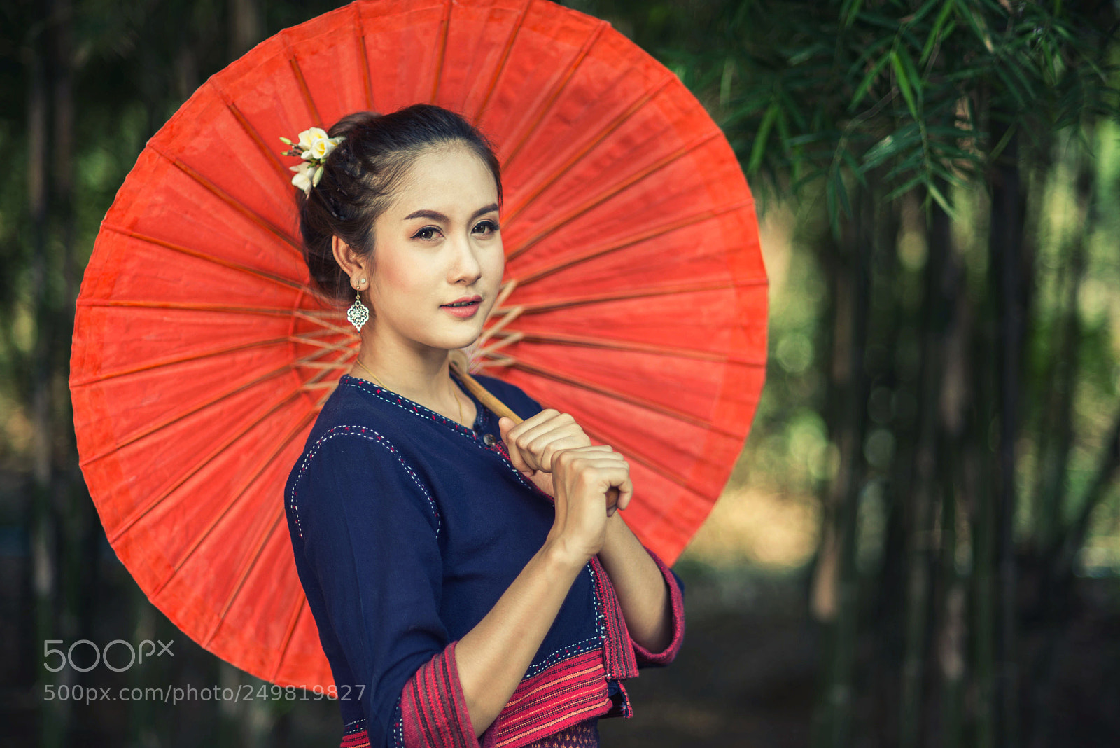 Nikon D610 sample photo. Asian women holding umbrellas photography