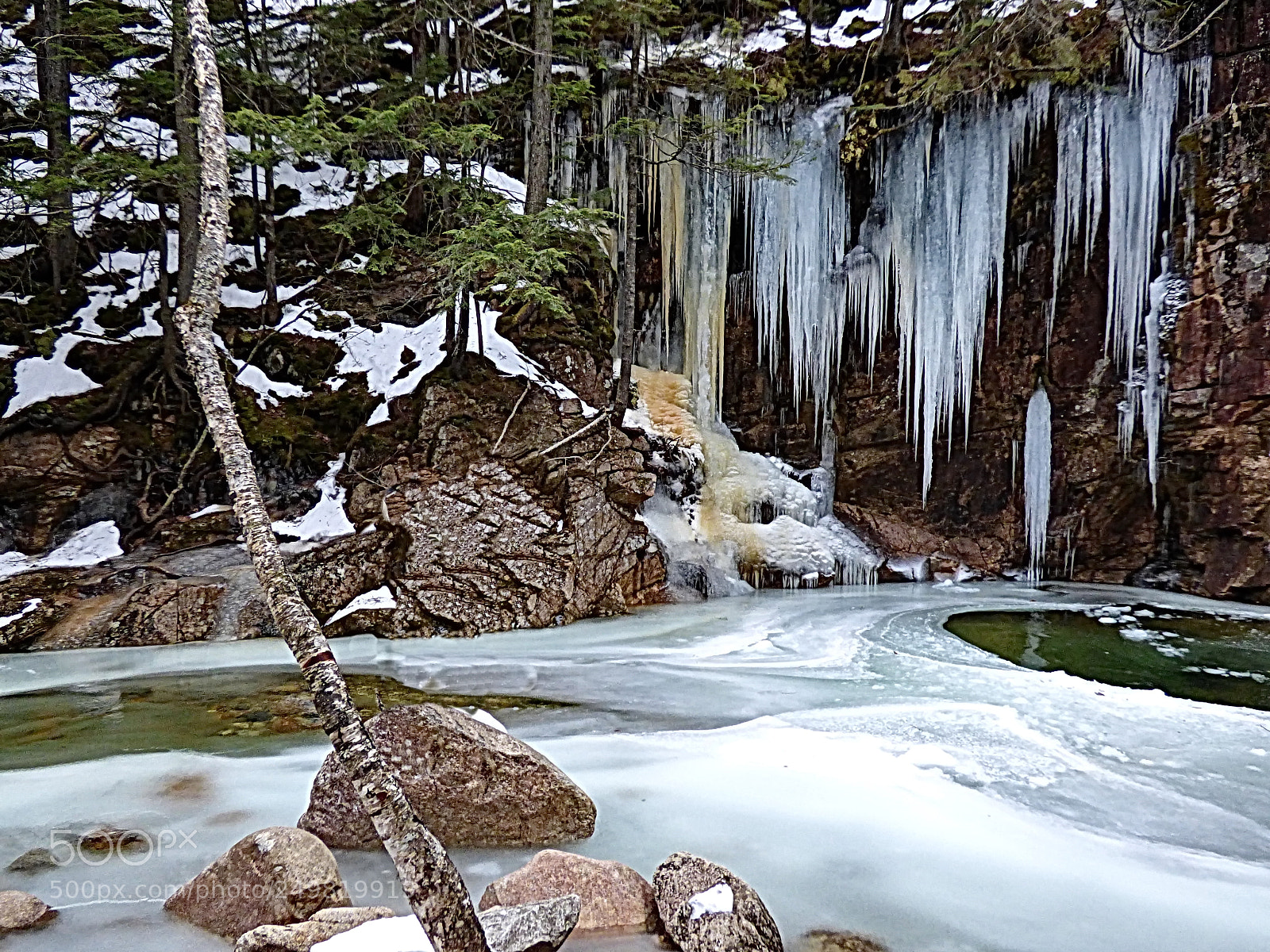 Panasonic Lumix DMC-FZ70 sample photo. Frozen waterfall photography