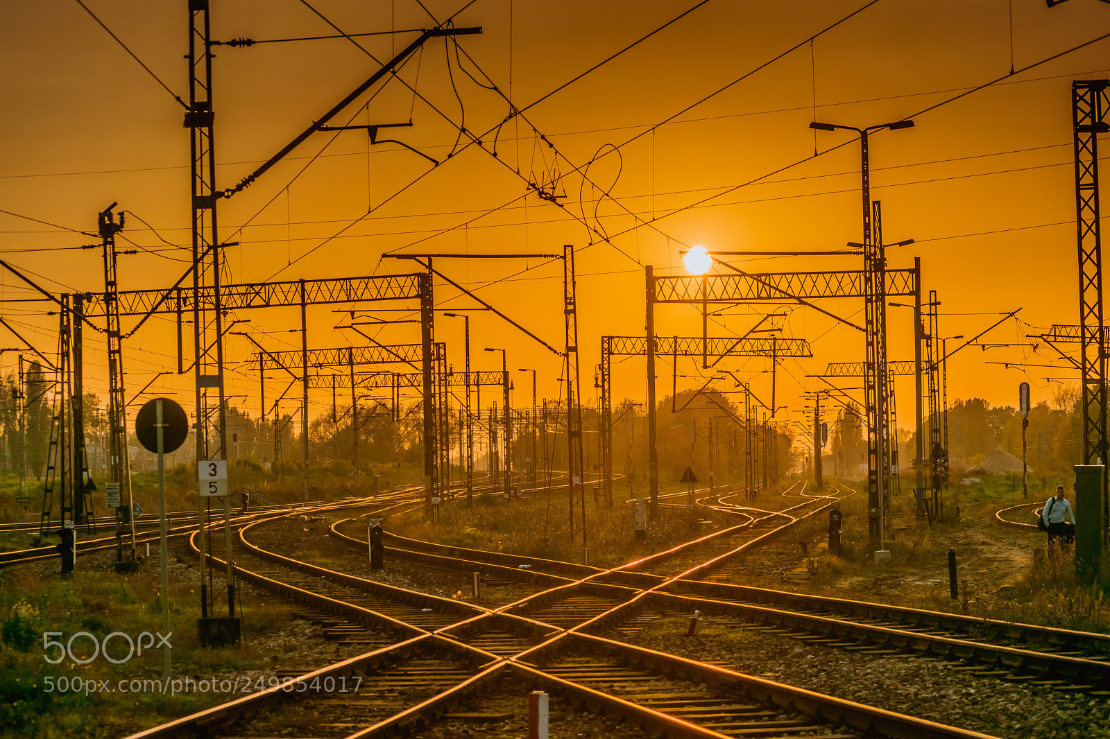 Nikon D5300 sample photo. Railroad tracks at sunset photography