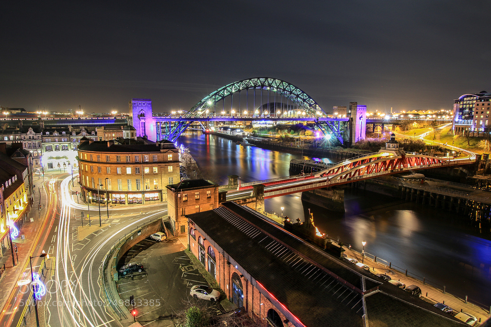 Canon EOS 70D sample photo. Newcastle light trails photography