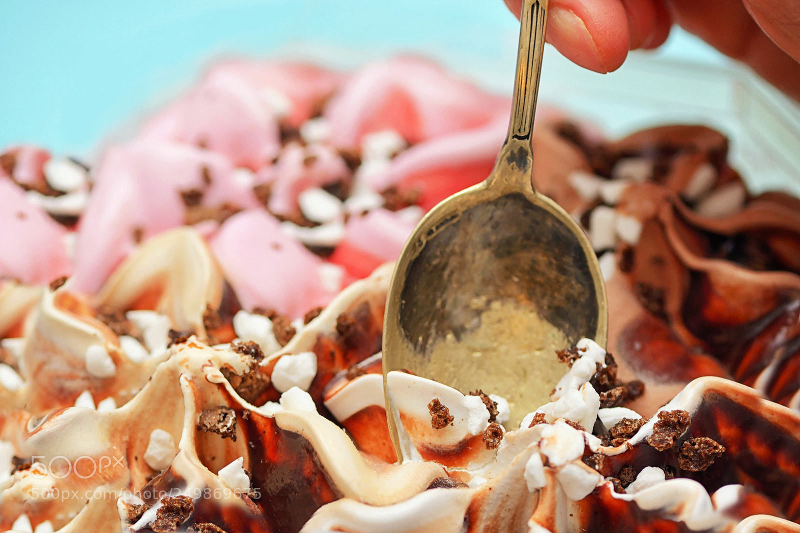 Nikon D610 sample photo. Ice cream in spoon photography