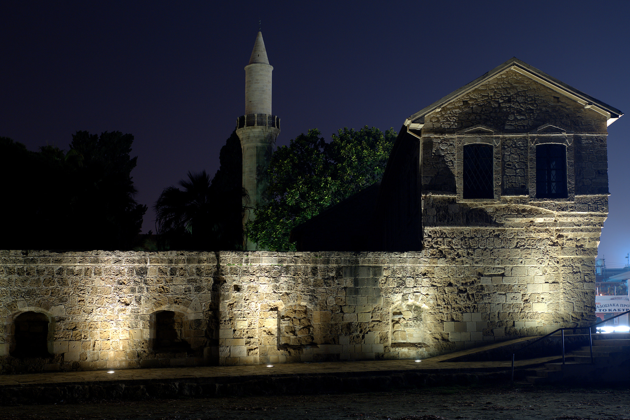 Canon EOS 6D + Canon EF 300mm F2.8L IS II USM sample photo. Larnaca castle by night 2 photography