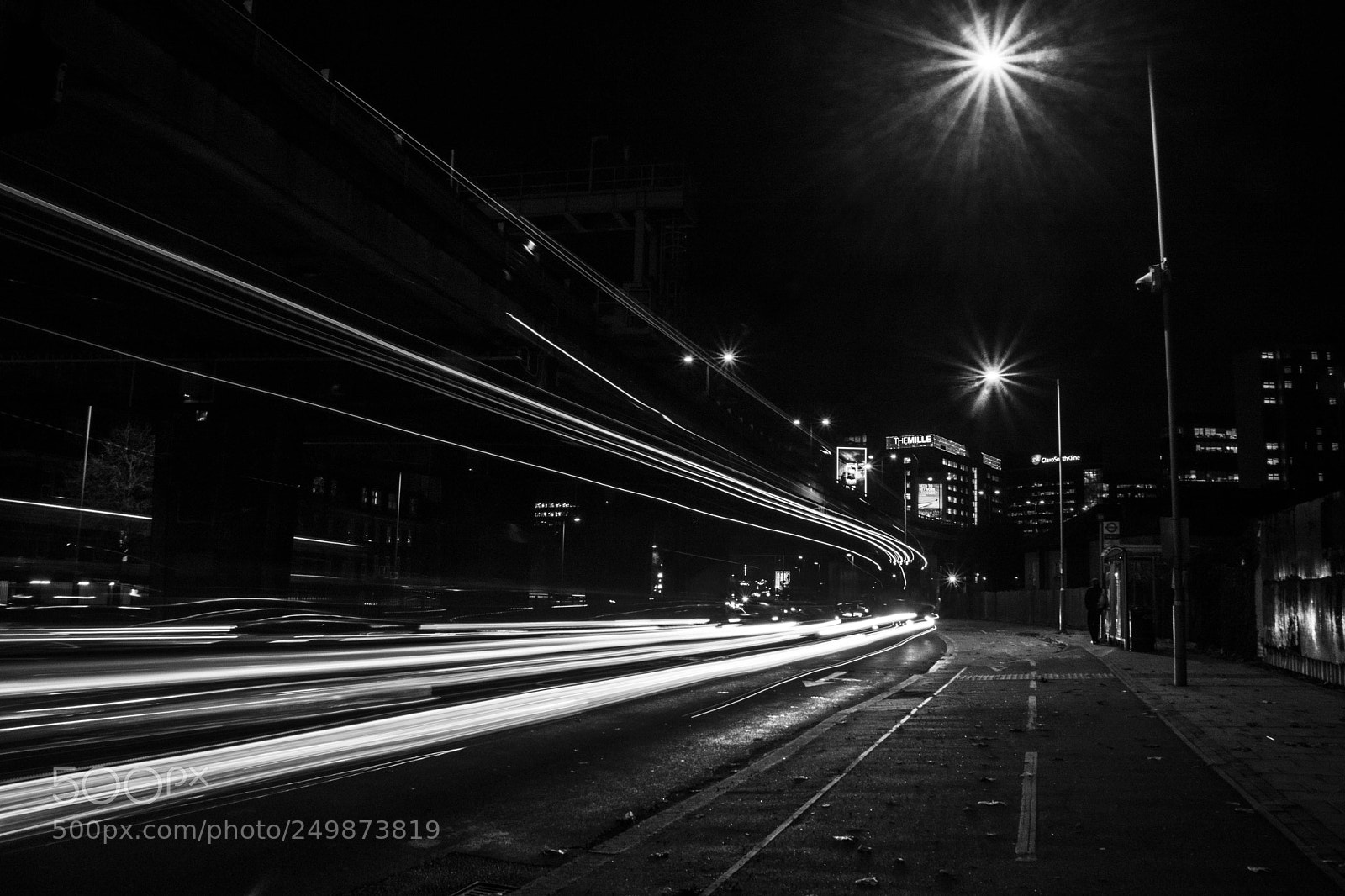 Canon EOS 800D (EOS Rebel T7i / EOS Kiss X9i) sample photo. Light trails (b&w) photography