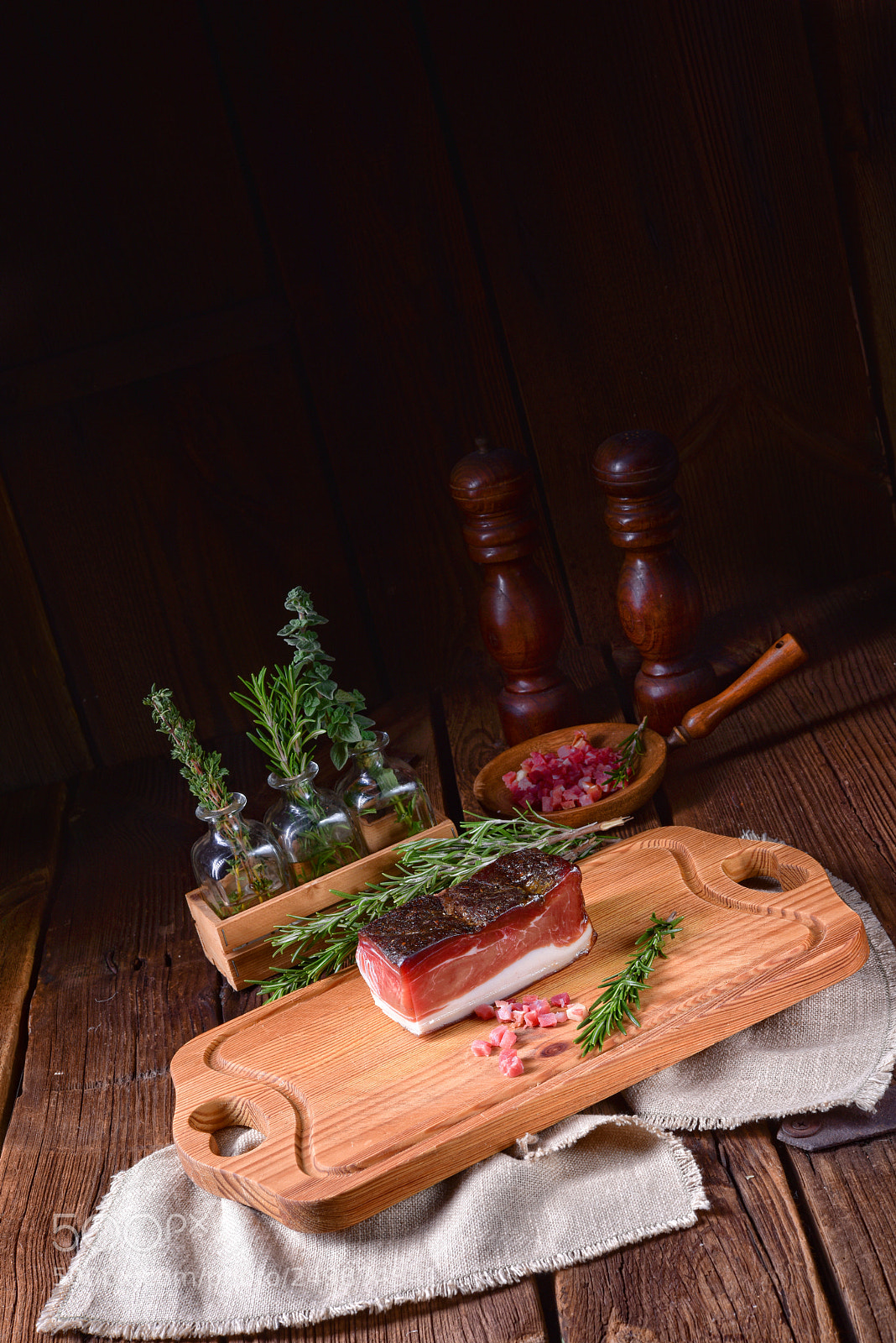 Nikon D810 sample photo. Smoked south tyrolean bacon photography