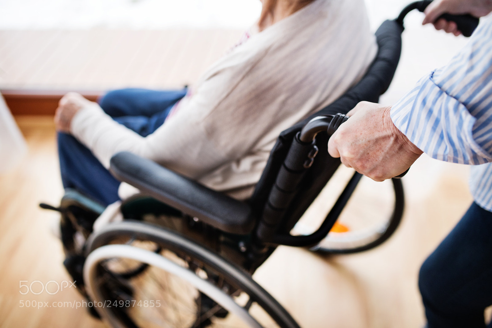 Nikon D5 sample photo. Senior women with wheelchair photography